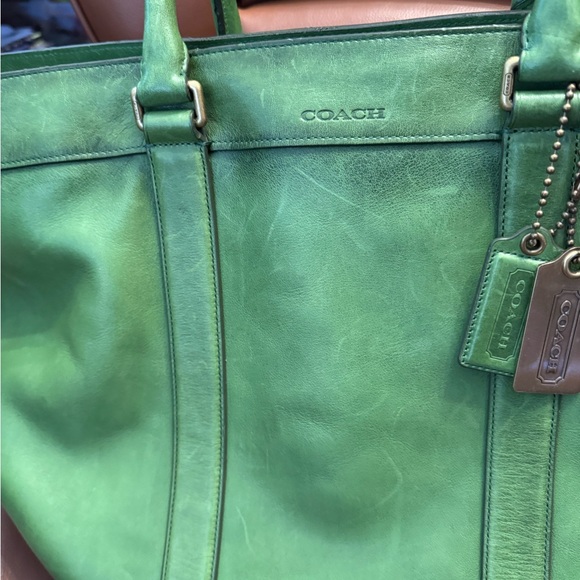 Coach Bleecker Legacy Weekend Tote 70487 Lime Green - Picture 4 of 11